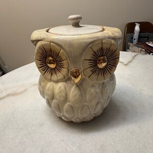 Owl Shaped Ceramic Cookie Jar